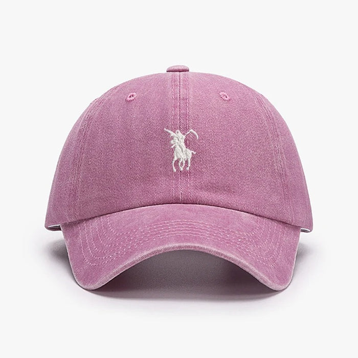 Wholesale Vintage Washed Polo Knight Baseball Cap Stylish Adjustable Curved Brim Hat For Casual Everyday Wear Gift For Summer