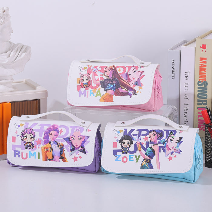 Wholesale KPOP Anime Large Capacity Pencil Case
