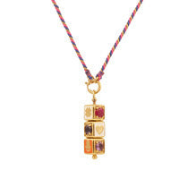 Wholesale Valentine' s Day Colorful Tarot Necklace Women' s Niche Star Eyes Gold-Plated Color-Preserving Pendant