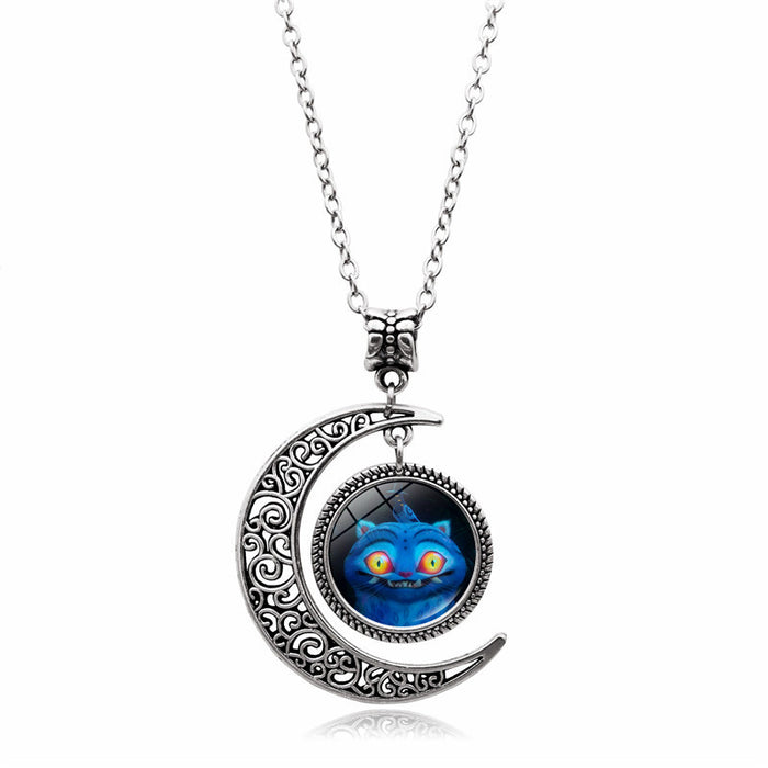 Wholesale K-POP Moon Pendant Necklace, Creative and Personalized Accessory