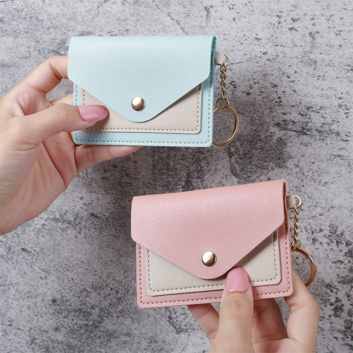 Wholesale Creative Fashion Small Card Bag Women's Candy Color Keychain Jewelry Student Bus Card Holder