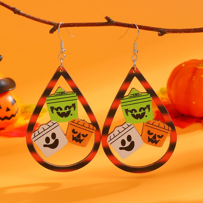 Wholesale  candy ghost hat earrings acrylic small holiday earrings cartoon cute funny earrings