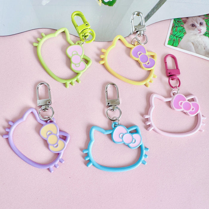 Wholesale New Creative Hollow out Alloy Key Pendant Decoration Cute Cartoon Bag Decoration Accessories Hanging Accessories Wholesale