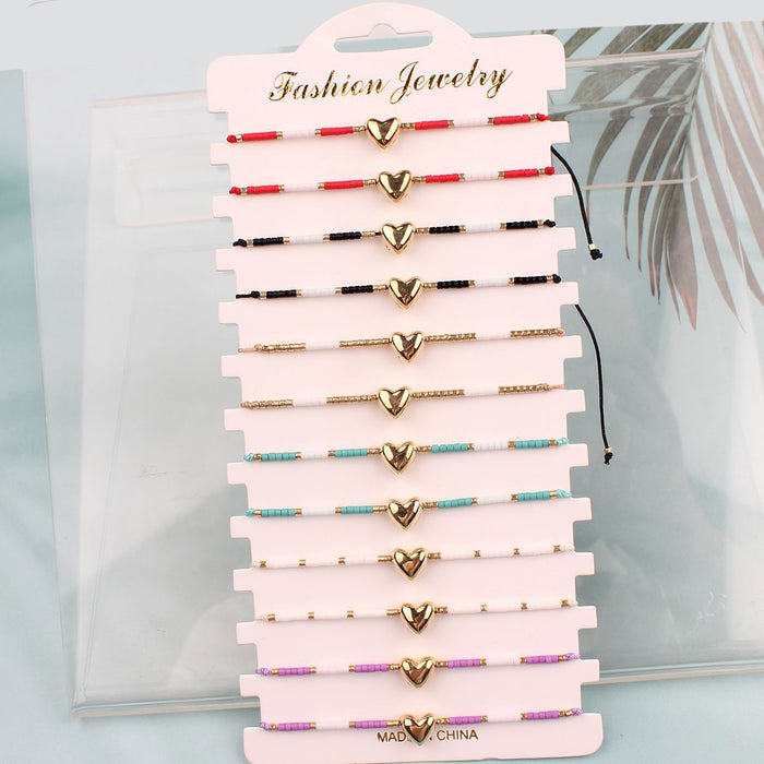 Wholesale Hand woven bead string bracelet for couples