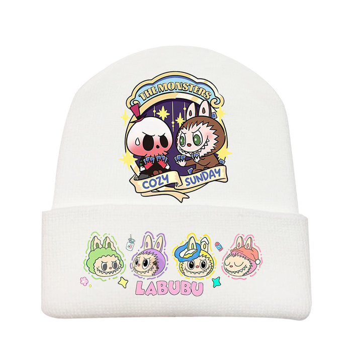 Wholesale   knitted hat autumn and winter new wool hat adult outdoor warm hat cross-border cartoon cold hat