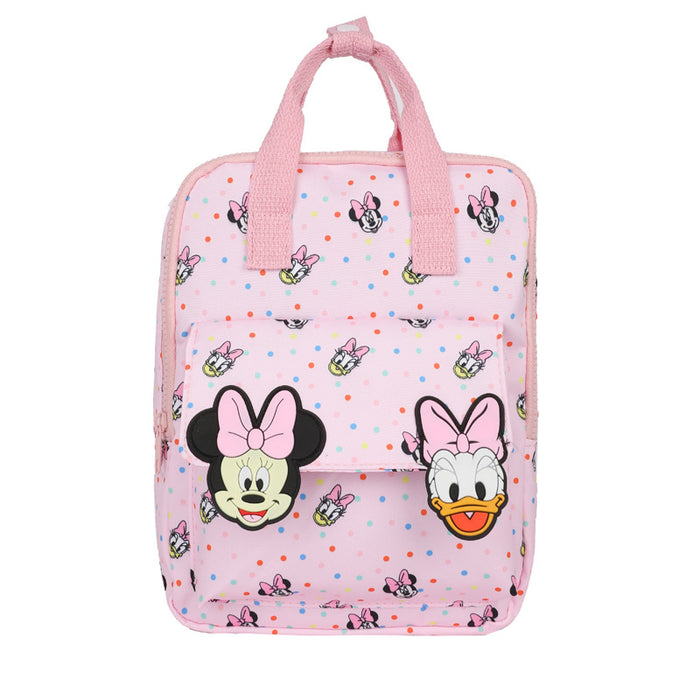 Wholesale Light pink polka dot anime cartoon backpack,  dopamine-inspired cute children' s backpack
