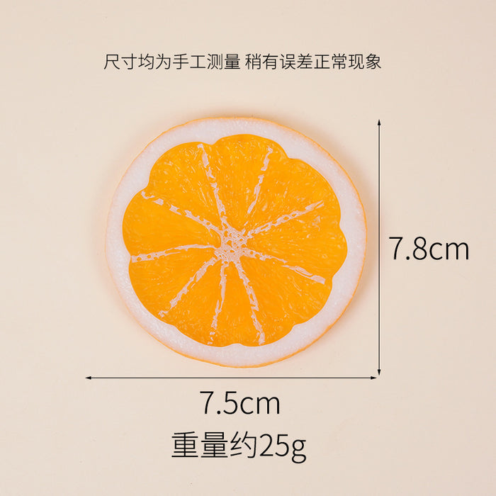 Wholesale Lemon Slice Simulated Fruit PVC Keychain Charm Fashion Bag Accessory MOQ≥2