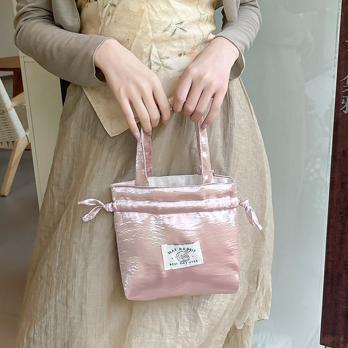 Wholesale Retro drawstring handbag with elegant style, drawstring handle, canvas bag, jewelry storage bag