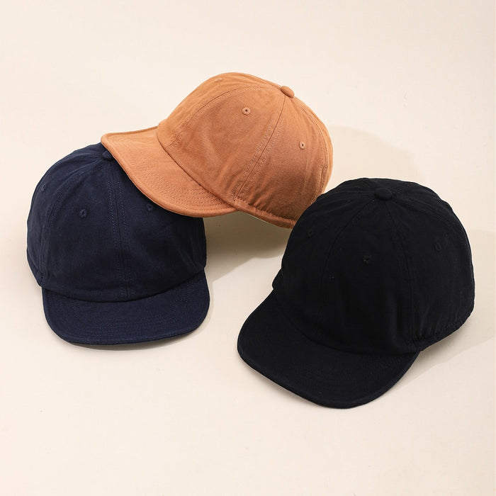 Wholesale Short-Brim Baseball Cap Washed Vintage Soft-Top Workwear Hat Trendy