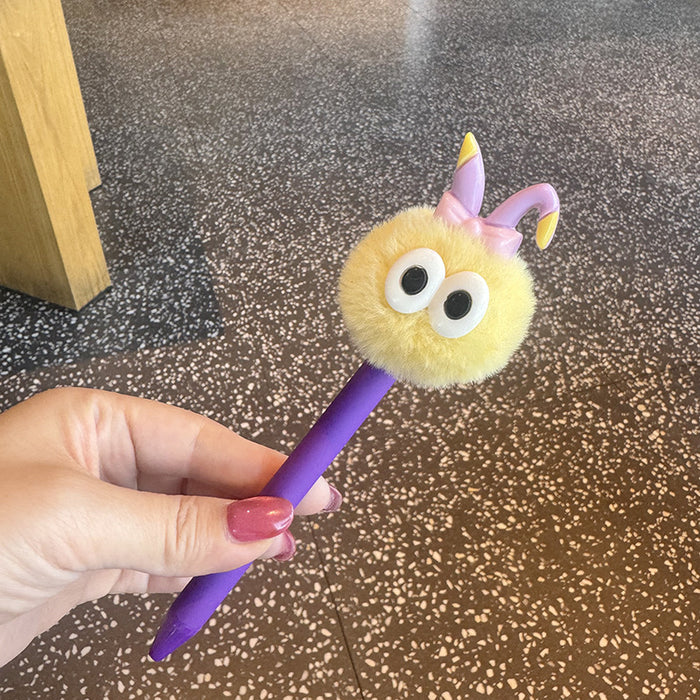 Wholesale Funny and cute pom-pom ballpoint pen