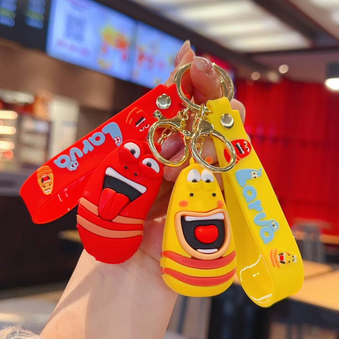 Wholesale Cartoon Bug Keychain PVC Red Backpack Charm Boutique Gift