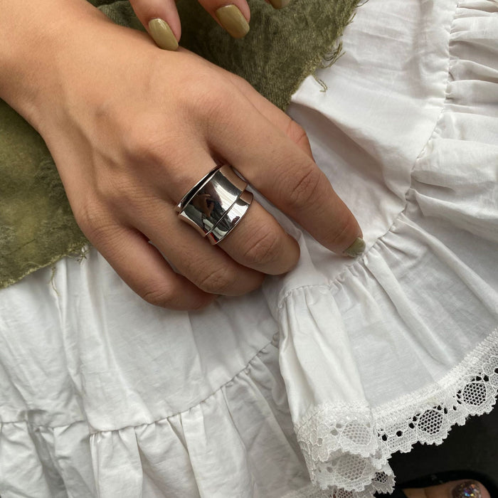 Wholesale Double opening double-layer ring design with a sense of design