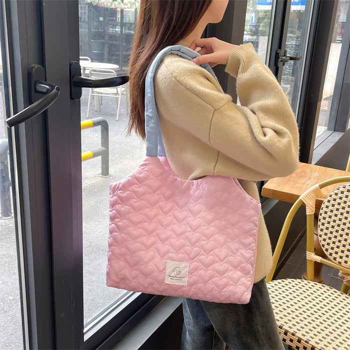 Wholesale Love shoulder bag, large capacity canvas bag