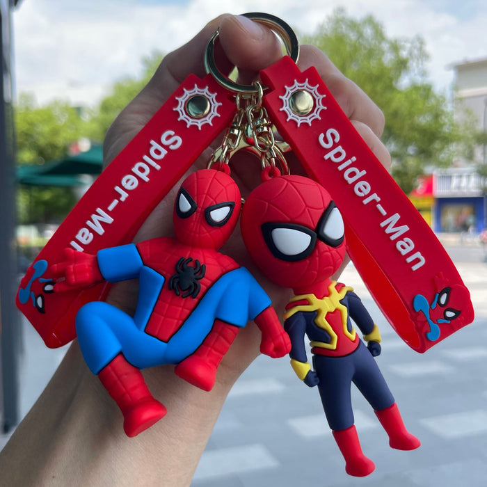 Wholesale 3D PVC Soft Rubber Keychain Cartoon Bag Charm Backpack Pendant