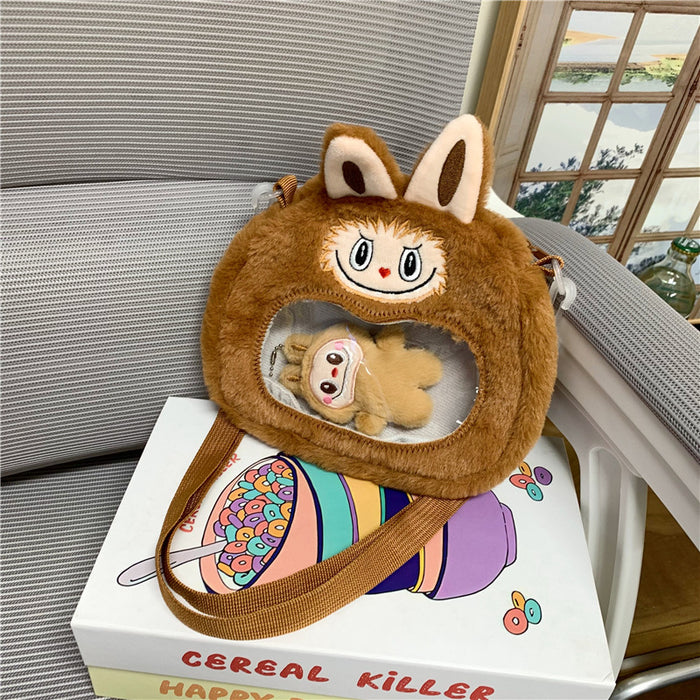 Wholesale Stuffed Bag Women' s Crossbody Bag Cartoon Kidsren' s Bag Ins New Cute Little Girl Doll Handbag Shoulder Bag