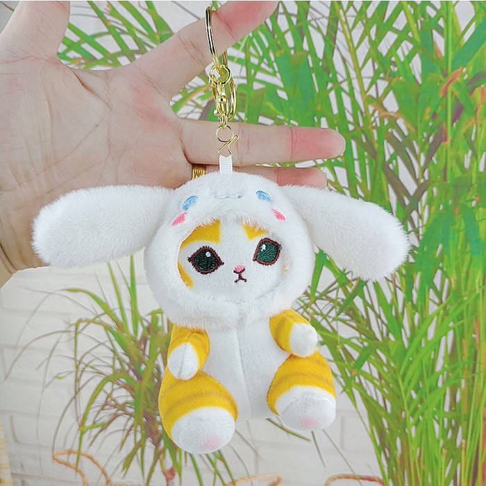 Wholesale Cute Cat Doll Keychain Pendant Doll Machine Plush Toy Gift