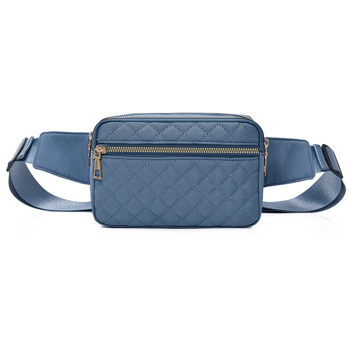 Wholesale Women' s waist bag diamond pattern shoulder crossbody bag casual versatile chest bag