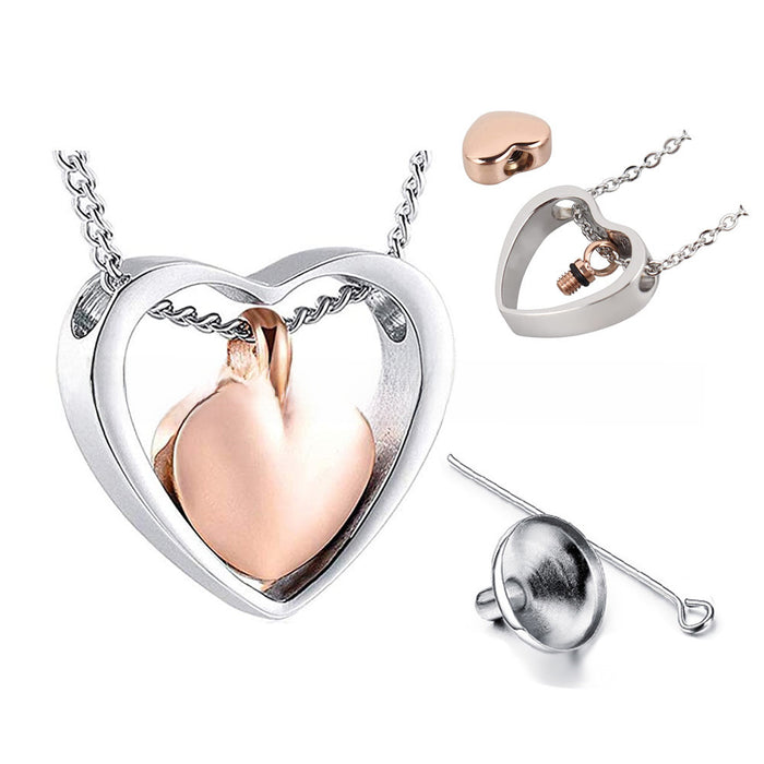 Wholesale Pendant necklace hollowed out heart-shaped creative jewelry necklace
