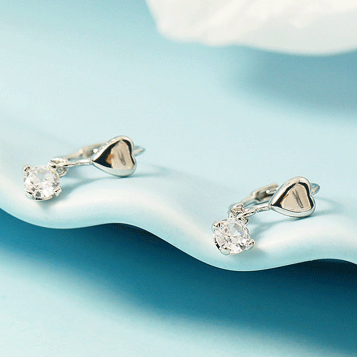 Wholesale love ear buckle women's single diamond elegant ear bone clip exquisite sleep-free earrings