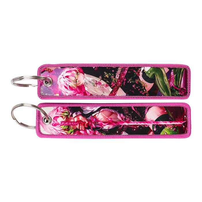 Wholesale Cartoon woven keychain lanyard  access control  ornaments fabric keychain