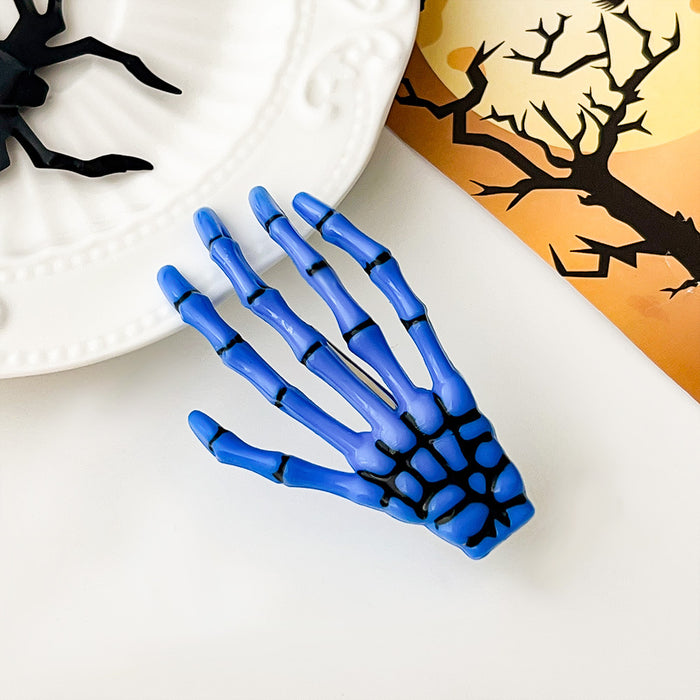 Wholesale Halloween skull Harajuku hand bone hairpin personality funny party side clip festival atmosphere ghost hand top clip hair accessories