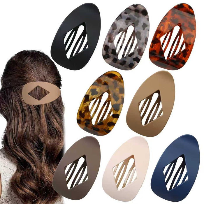 Wholesale Personalized fashion leopard print all-match flat duckbill hairpin diamond-shaped solid hairpin hair accessories headdress