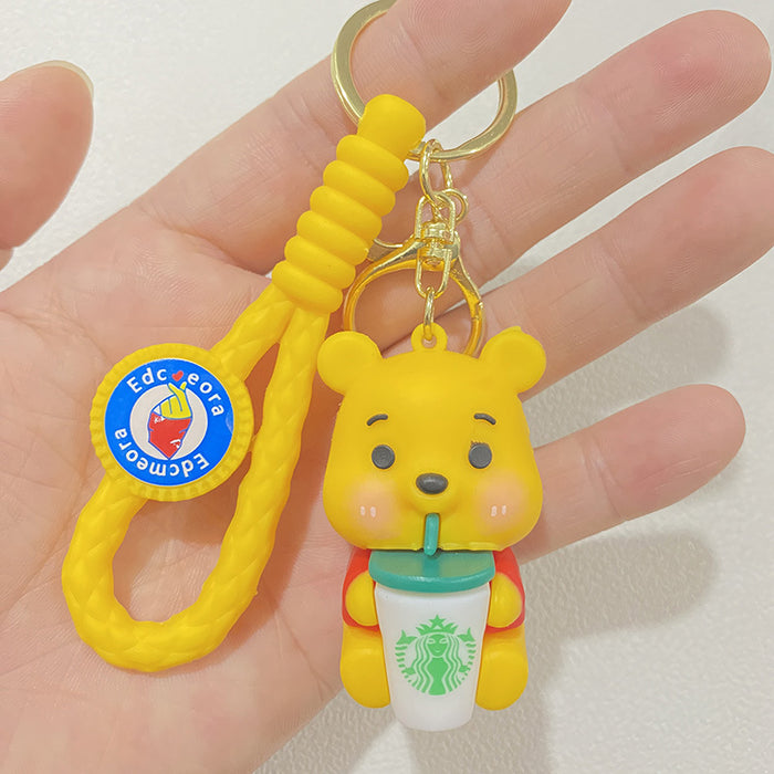 Wholesale Cute cartoon dessert-themed bear keychains