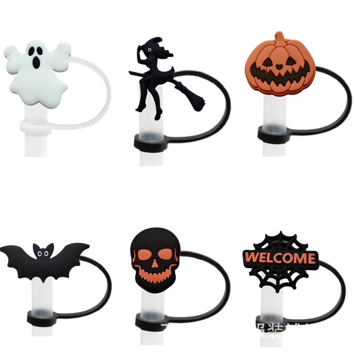 Wholesale 10pcs  doll straw cap straw dust cap dust cover personalized drink straw cover cross-border