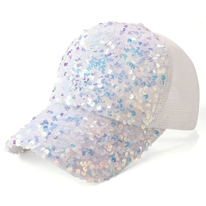 Wholesale Polyester Breathable Small Sequin Baseball Net Cap JDC-FH-XuanWei002