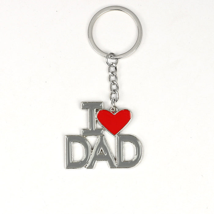 Wholesale Metal I LOVE MUM English Letter Keychain JDC-KC-Aohong011