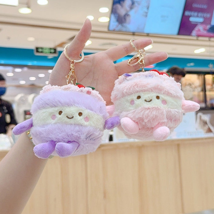 Wholesale Small cake doll pendant keychain plush toy bag