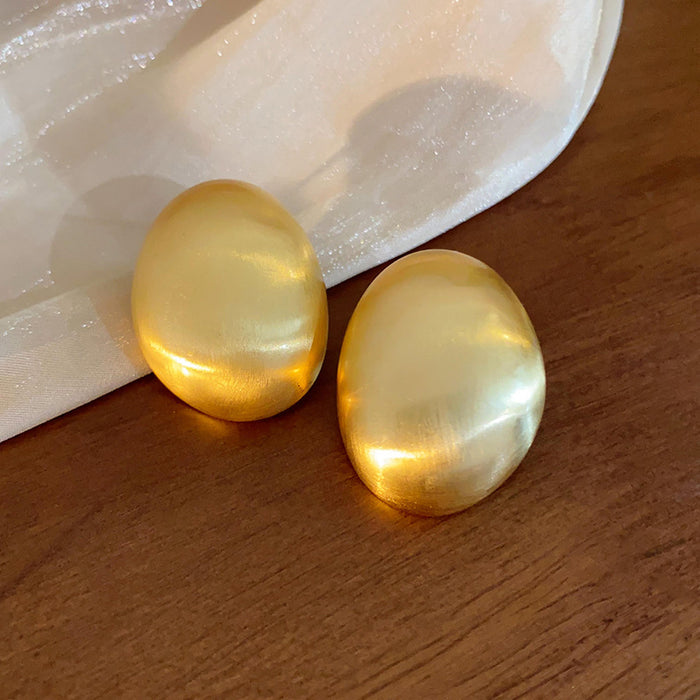 Wholesale Metal brushed earrings exaggerated temperament eardrop gold curved female earrings