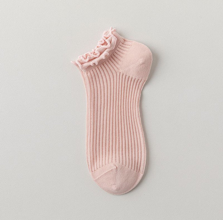 Wholesale Mesh breathable all-in-one machine boneless fungus edge short tube socks