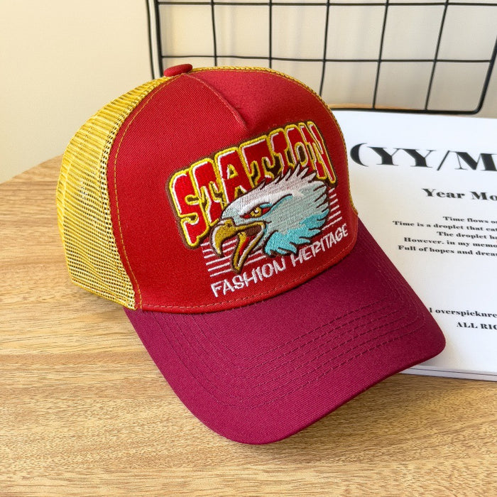 Wholesale Baseball Cap Hip-Hop Mesh Breathable Large Brim Peaked Cap for Adults