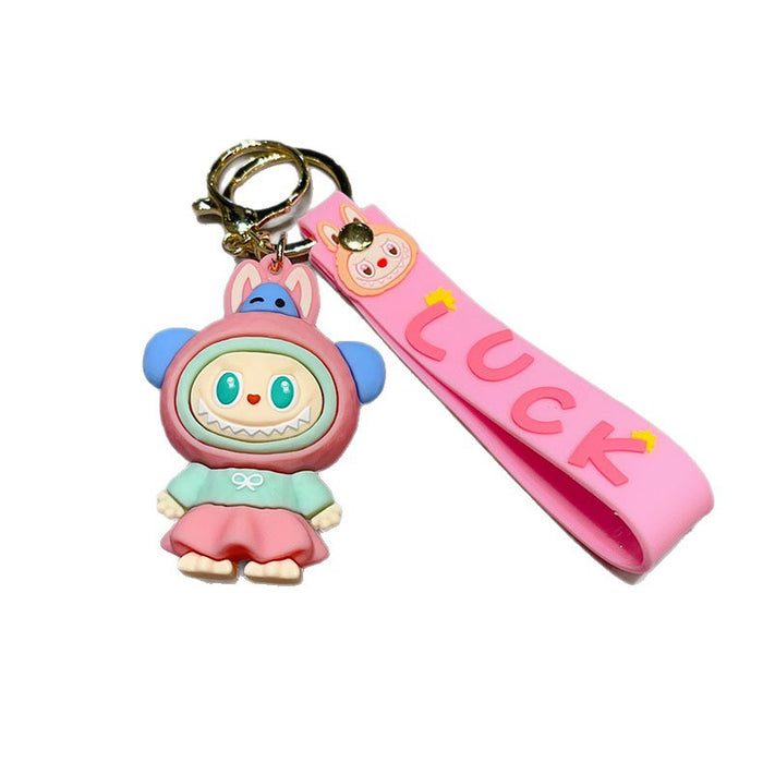 Wholesale Cross-dressing doll cartoon keychain cute couple school bag pendant car keychain claw machine small gift
