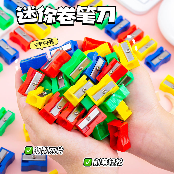 Wholesale Art Pencil Sharpener Oval Candy Color Pencil Sharpener Mini Pencil Sharpener