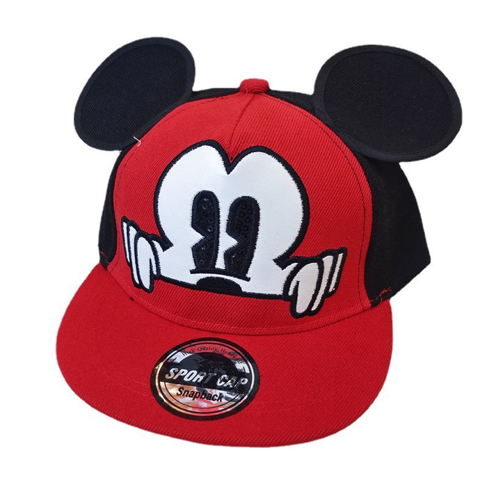 Wholesale Children's embroidered baseball cap with big ears and cute cartoon flat edge hat