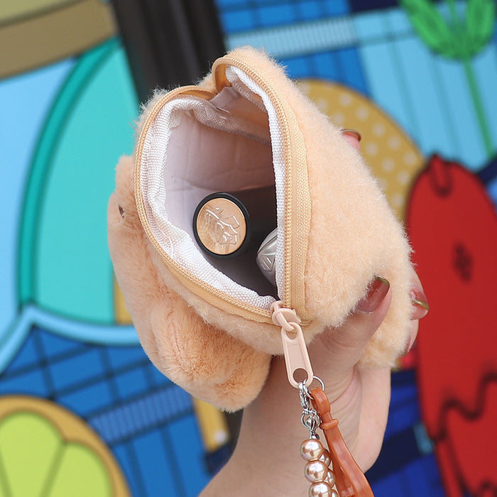 Wholesale Plush Animal Coin Purse With Bead Chain Cute Cartoon Large Capacity Pouch Stylish Everyday Bag For Women