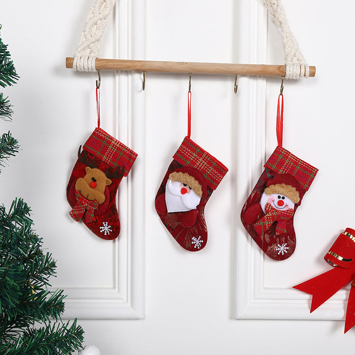 Wholesale Christmas Decorative Socks Cartoon  Socks Pendants Christmas Tree Ornaments