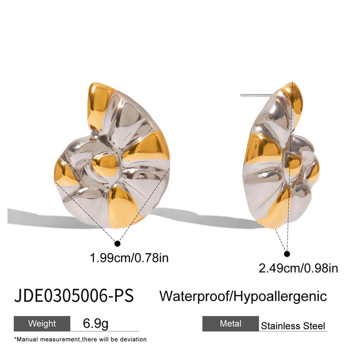 Wholesale Stainless Steel Color Matching Earrings Conch Jewelry Earrings
