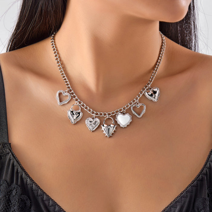 Wholesale Vintage Sacred Heart Pendant Necklace Jewelry