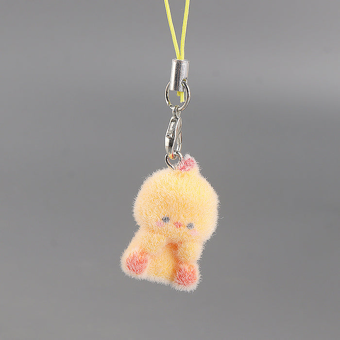 Wholesale Creative Cute Pet Pendant Flocked Small Animal 3D Bag Accessory Keychains