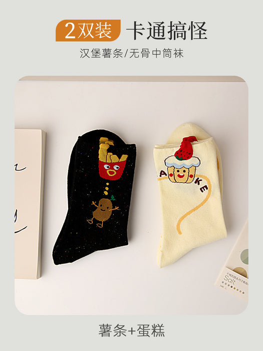 Wholesale New Cute Cartoon Socks with Creative and Bizarre Boneless Versatile Cotton Socks