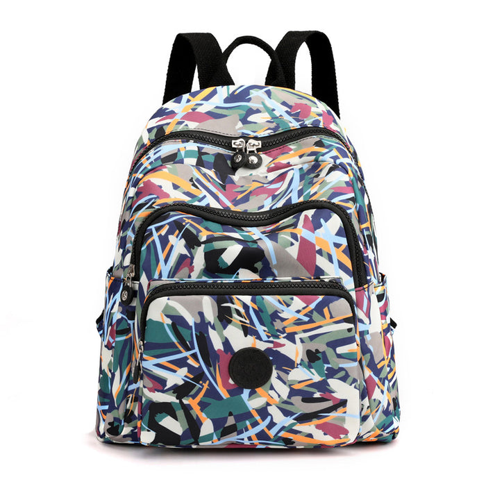 Wholesale Casual large capacity backpack for women fashion printed travel backpack nylon fabric commuter trendy backpack