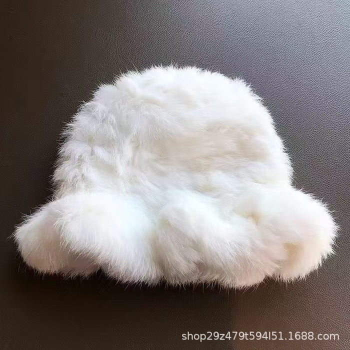 Wholesale Women's thickened warm and cold resistant woolen hat, fur ear protection hat