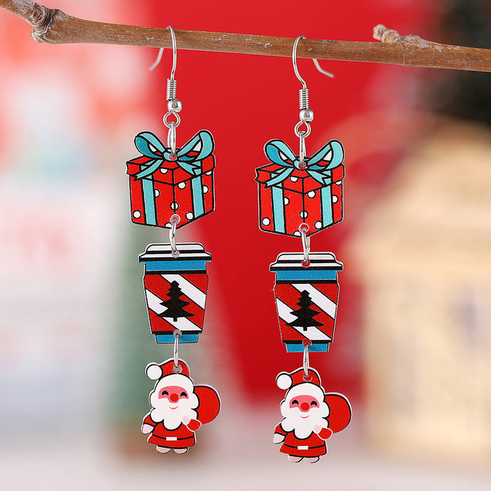 Wholesale Christmas  Christmas Tree Coffee ing Earrings