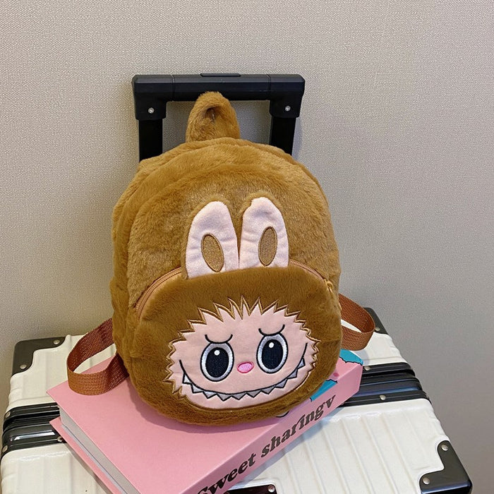 Wholesale Factory Direct Sales Cross-Body Double-Back  Cross-Body Coin Plush Bag Grabber Doll Children' s Backpack Cross-Border