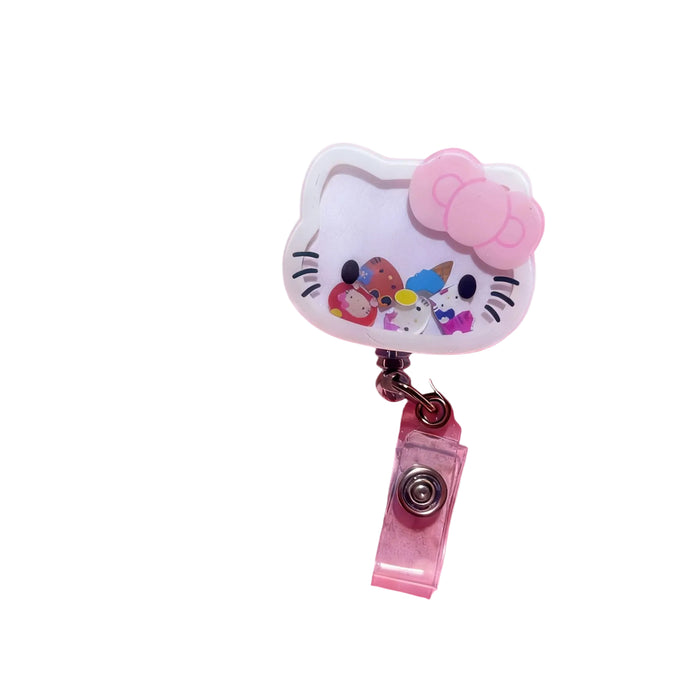 Wholesale Cartoon Retractable Buckle Student ID Card Holder Badge Reels Keychains