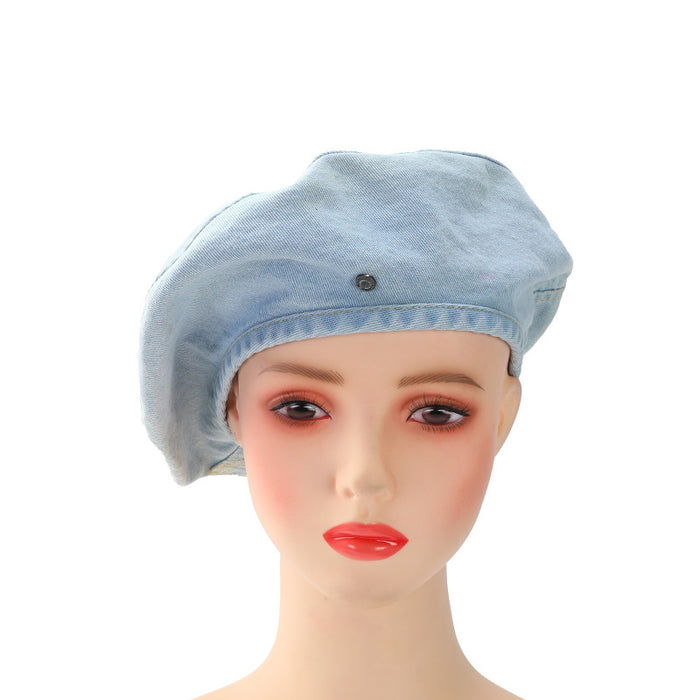 Wholesale Solid Color Painter's Hat, Versatile British Style Fabric Hat