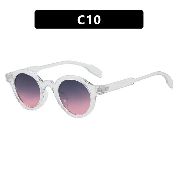 Wholesale New round retro fashionable small frame trendy versatile sunglasses, UV resistant sunglasses